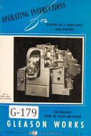 Gleason-Gleason Operators Instruction No 11 Spiral Bevel Gear Rougher Manual-#11-No. 11-01